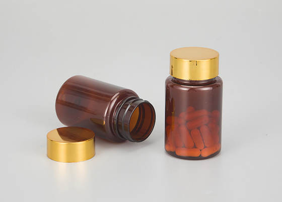Medizin Brown Amber Pharmaceutical Pill Capsule Bottle mit Kinderbeweis-Kappe