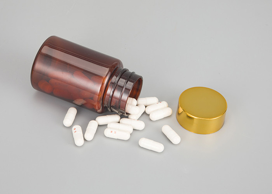 Medizin Brown Amber Pharmaceutical Pill Capsule Bottle mit Kinderbeweis-Kappe