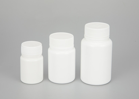 Weiße leere Plastikmedizin-Flaschen mit Überwurfmutter 30ml 60ml 100ml