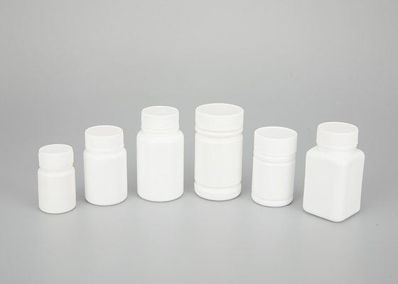 Weiße leere Plastikmedizin-Flaschen mit Überwurfmutter 30ml 60ml 100ml