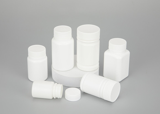 Überwurfmutter-Plastiktablettenfläschchen 60ml 120ml weiß für Medizin-Chemikalie