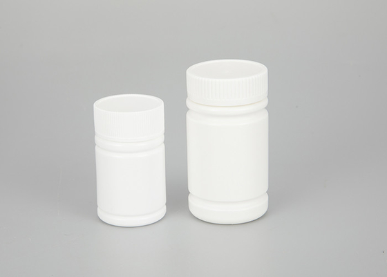 Überwurfmutter-Plastiktablettenfläschchen 60ml 120ml weiß für Medizin-Chemikalie