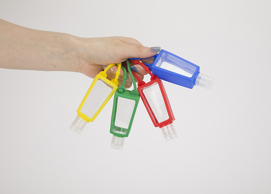 HAUSTIER 30ml kleine antibakterielle Handdesinfizierer-Gel-Flasche mit dem Silikon-Gel trapezoid