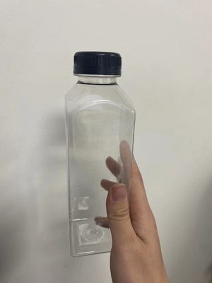 10 Unzen 16 Unzen Leere Quadrat Transparente PET Plastik Smoothie Saftflasche mit Top