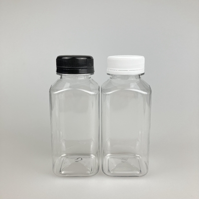 8oz 16oz Klarplastik-Saftbehälter Quadrat mit PP-Kappe