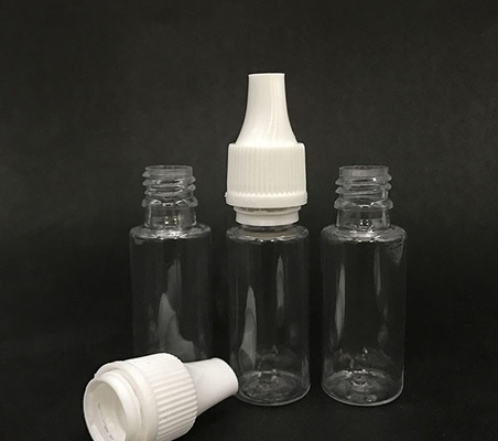 10 ml Tropffflasche (transparent schwarz) wiederverwendbar, kindersichere Kappe