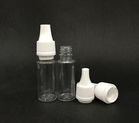 10 ml Tropffflasche (transparent schwarz) wiederverwendbar, kindersichere Kappe