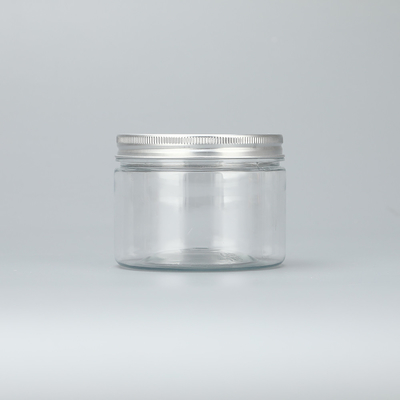 kundenspezifische 100ml 200ml 8oz 300ml 12oz 500ml klare weiße schwarze Bernstein breite Mund Kosmetikbehälter Plastik Tierflasche mit Alum