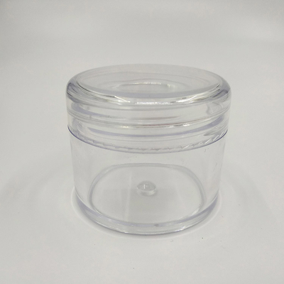 Mini-transparente Plastik PS Augen-Gesichtscreme Topf Kosmetische Verpackung 3g 5g 10g 15g 20g kleine Plastikgläser mit bunten Deckel