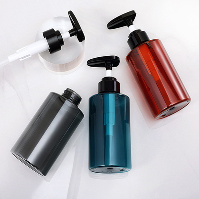 Schirmdruck Plastiklotionsflaschen mit Flip-Top-Sperre und UV-elektroplattierte Kappe