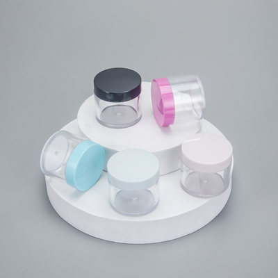 Leerer PS Plastik Gesichtscreme Behälter 5g 10g 15g 20g Kosmetikglas mit bunten Deckeln