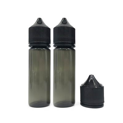 50 ml quetschbare flüssige PET-Tropffflasche mit schwarzem oder weißem Deckel/Kappe