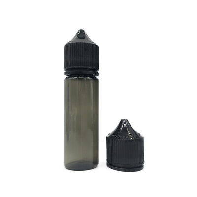50 ml quetschbare flüssige PET-Tropffflasche mit schwarzem oder weißem Deckel/Kappe