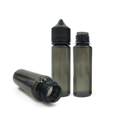 50 ml quetschbare flüssige PET-Tropffflasche mit schwarzem oder weißem Deckel/Kappe