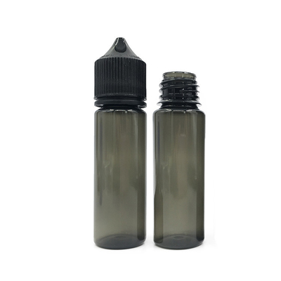 50 ml quetschbare flüssige PET-Tropffflasche mit schwarzem oder weißem Deckel/Kappe