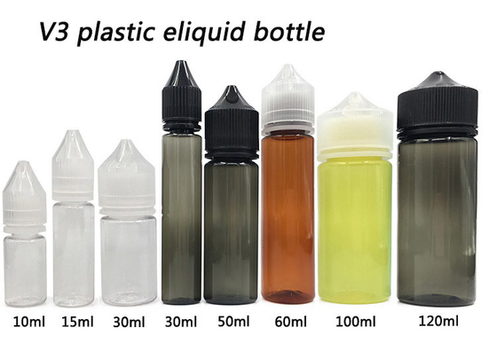 60 ml Kniebein / Slenderness PET Plastik-Squeeze-Dropper Flüssigkeitsflasche mit Kinder-Tamper-Proof-Deckel