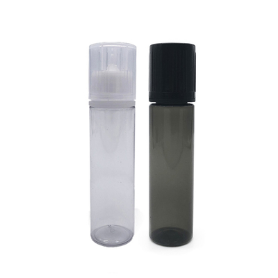 10 ml Flachdeckel Plastikflasche Durchsichtig schwarz Farbe