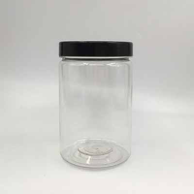 100 ml 8 oz 500 ml 1000 ml klares Plastikbehälter für Haustiere Lebensmittel-Kosmetik-Creme-Glas mit Deckel