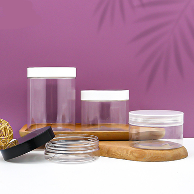 Kosmetische Körperspülung für Nahrungsmittel, leere Gesichtsmaskenbehälter, PET-durchsichtige 30 ml 500 ml Plastikflasche mit Deckel
