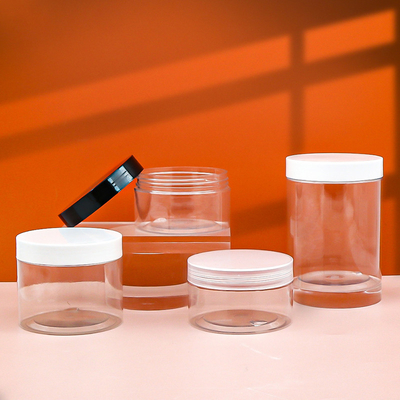 Niedriger Preis Großhandel Leer 200 ml Klares PET 500 ml 300 ml 800 ml Plastikglas Behälter für Lebensmittel-Kosmetik