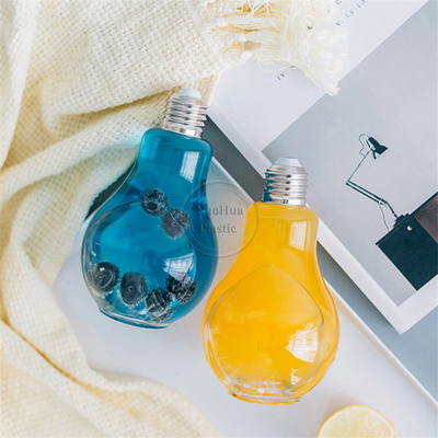 BPA-freie, klare 50 ml 100 ml 150 ml Eistee, Kaffee, Flachtiere, Plastik-Saftflasche mit Schraubkappe aus Aluminium