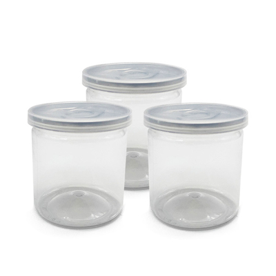 Am beliebtesten 4oz 8oz klares rundes Plastikglas für Haustiere Lebensmittelqualität Kunststoffbehälter