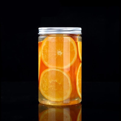 PET Erdnussbuttermarmelade-Glas mit breitem Mund rPET-Plastik-Bronzelcreme-Glas mit Aluminium- / Kunststoffdeckel
