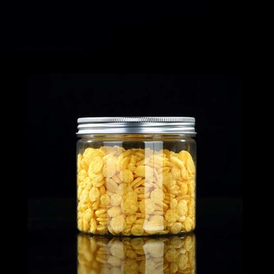 PET Erdnussbuttermarmelade-Glas mit breitem Mund rPET-Plastik-Bronzelcreme-Glas mit Aluminium- / Kunststoffdeckel