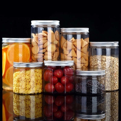 Lebensmittelverpackung Leere Kekse Aufbewahrung Plastikbehälter Glas 100 ml 200 ml Klarplastikglas