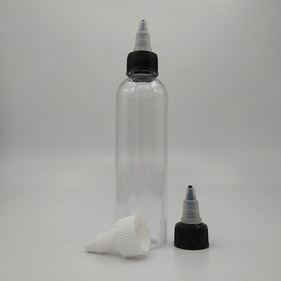 Custom Clear Plastic Screw Top Flaschen mit Custom Label Panel und Schrauben Hals Finish