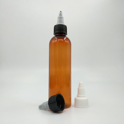 Custom Clear Plastic Screw Top Flaschen mit Custom Label Panel und Schrauben Hals Finish