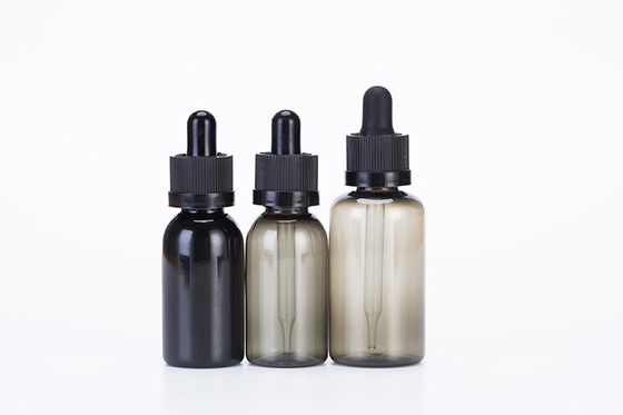 Tropffflaschen 10-120ml Glatte Schraubkappe Custom Logo Transparent Schwarz Custom