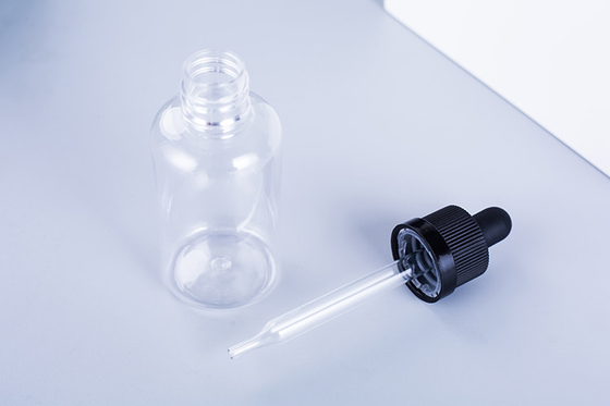 Tropffflaschen 10-120ml Glatte Schraubkappe Custom Logo Transparent Schwarz Custom