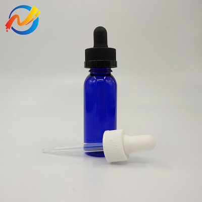 15 ml individuelles Logo Plastik-Tropffflaschen Glatte Oberfläche Transparent Schwarz Anpassung