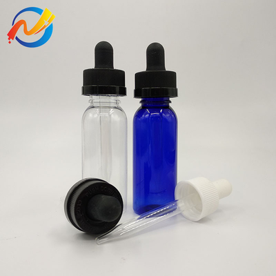 15 ml individuelles Logo Plastik-Tropffflaschen Glatte Oberfläche Transparent Schwarz Anpassung