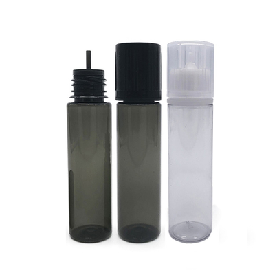 Custom E Flüssigkeit PET-Flasche mit Schraubkappe Runde Form Custom Logo und Farbdruck