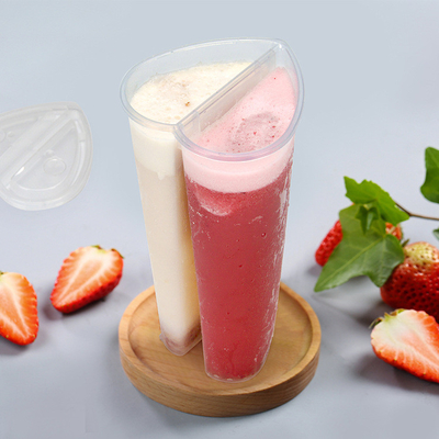 Isolierte klare Milch-Tee-Flaschen mit modernem Design, leichtes Griffschrauben an der Deckel