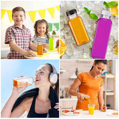 Moderne Quadrat-Runde Kunststoff-Blasen-Tee-Töpfe mit Griff undichtes Deckel 120ml-500ml Kapazität