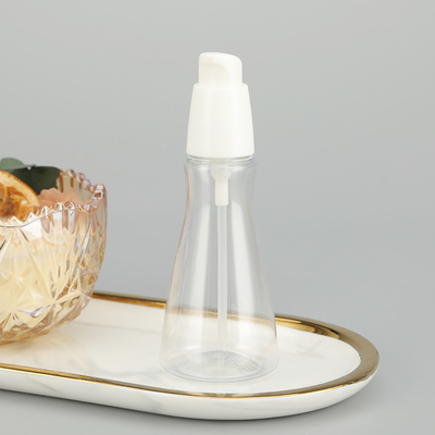 Glatte, runde, transparente PET-Sprayflasche mit klassischem Design