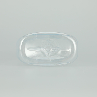 Glatte runde PET-Plastik-Sprayflasche mit klassischem Design und transparenter Farbe.