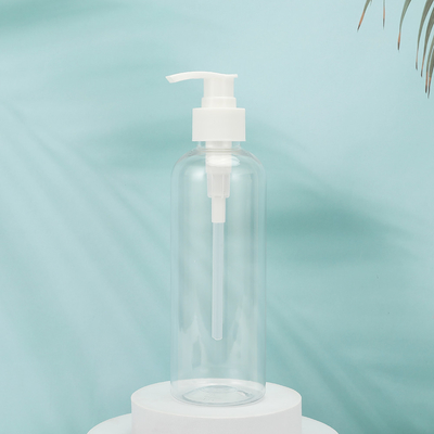 Runde PMMA-Plastik-Lotionsflaschen anpassbare Form PET-Halsband UV-elektroplatierte Kappe 250 ml-500 ml