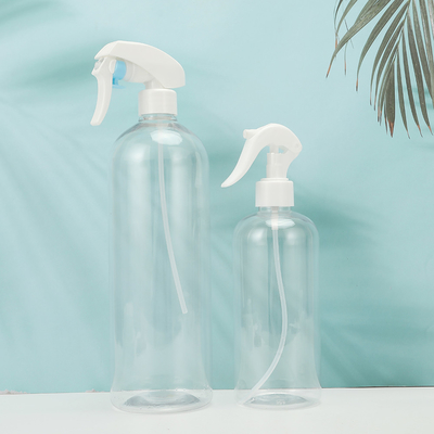 Durchsichtige Plastik-Lotionsflaschen mit weißer Kappe und UV-elektroplattiertem Kragen