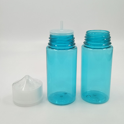 Maßgeschneiderte Round E Flüssigkeitsflasche mit Kinderschutz Hals Transparent Farbbildschirm gedruckt Logo