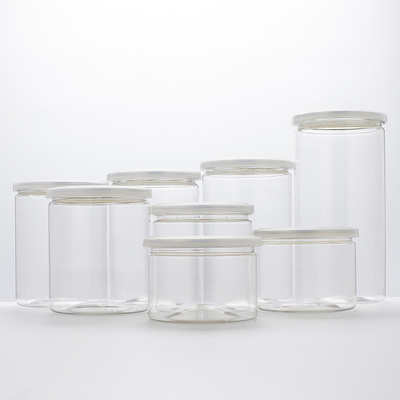 Kunststoffglasbehälter mit Aluminiumdeckel und druckempfindlicher Versiegelungstechnologie