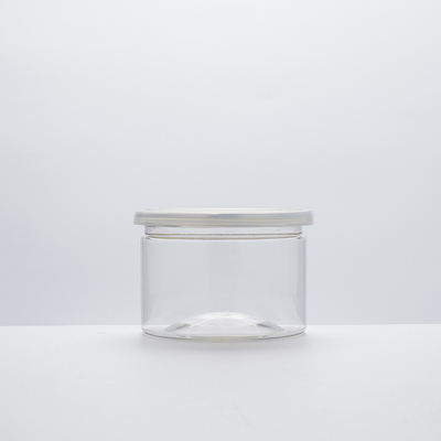 Kunststoffglasbehälter mit Aluminiumdeckel und druckempfindlicher Versiegelungstechnologie