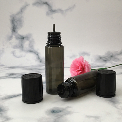 Runde, durchsichtige PET-Flasche mit Schraubkappe