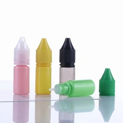 Kindersichere runde transparente E-Flüssigflasche mit individuellem Logo und Druckfarbe