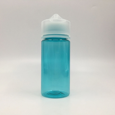 100 ml transparente runde E Flüssigflasche mit kindersicherer Schraubkappe