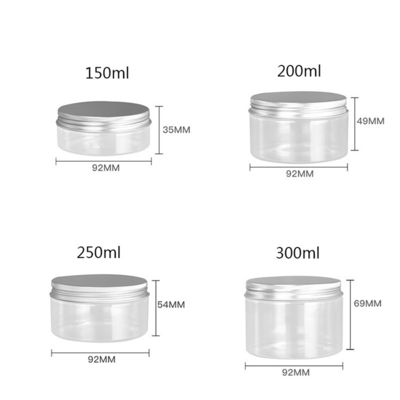 Anpassungsfähige 5oz Plastikglasbehälter mit Aluminiumfolie-Dichtung für die persönliche Lagerung