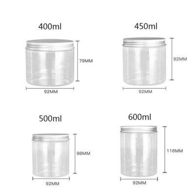 Anpassungsfähige 5oz Plastikglasbehälter mit Aluminiumfolie-Dichtung für die persönliche Lagerung